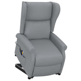 Fauteuil de massage inclinable Gris clair Tissu