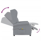 Fauteuil de massage inclinable Gris clair Tissu