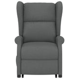 Fauteuil de massage inclinable Gris foncé Tissu