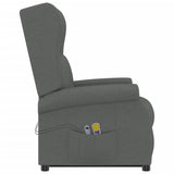 Fauteuil de massage inclinable Gris foncé Tissu