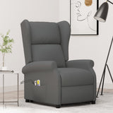 Fauteuil de massage inclinable Gris foncé Tissu