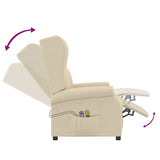 Fauteuil de massage Crème Tissu