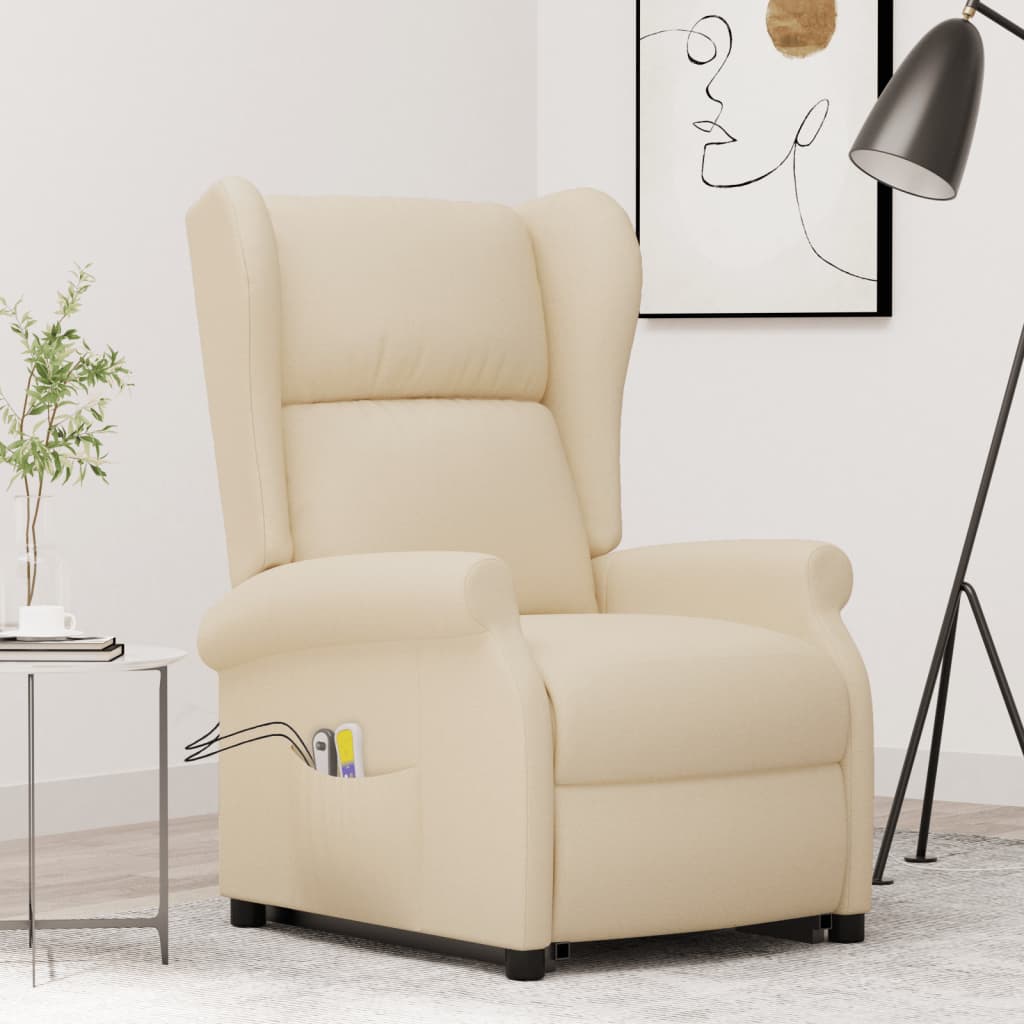 Fauteuil de massage Crème Tissu