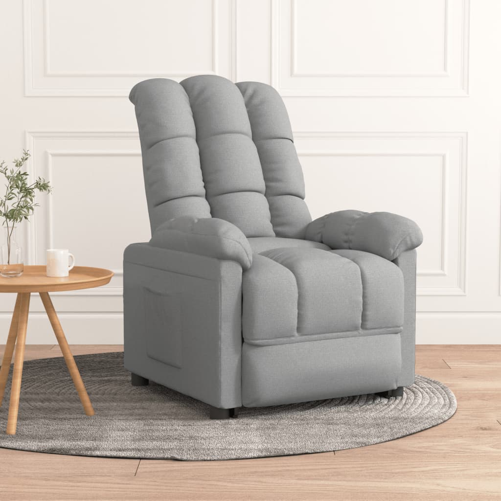Fauteuil inclinable Gris clair Tissu