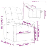 Fauteuil inclinable Noir Tissu