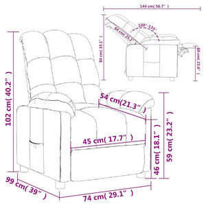 Fauteuil inclinable Vert foncé Tissu