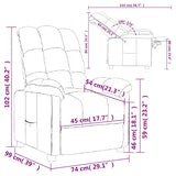 Fauteuil inclinable Vert foncé Tissu