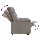 Fauteuil inclinable Taupe Tissu