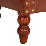 Fauteuil Marron Cuir de chèvre véritable