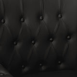Fauteuil Noir Cuir de chèvre véritable