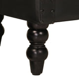 Fauteuil Noir Cuir de chèvre véritable
