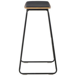 Tabourets de bar lot de 4 noir similicuir