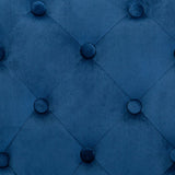 Chaises à manger lot de 2 bleu velours