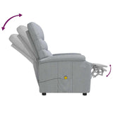 Fauteuil de massage Gris clair Tissu