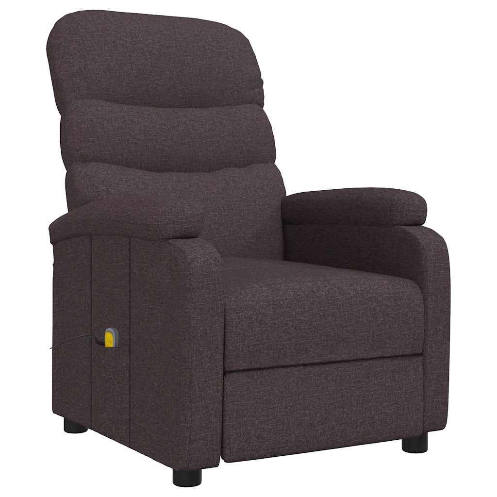 Fauteuil de massage Marron foncé Tissu