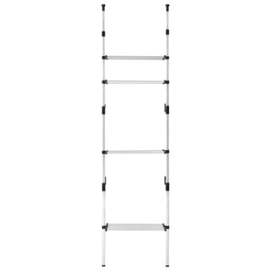 Système de garde-robe télescopique avec étagères Aluminium