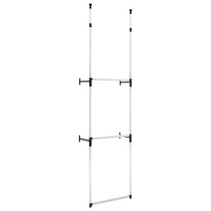 Système de garde-robe télescopique avec barres Aluminium