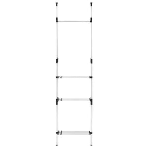 Système de garde-robe télescopique barres et étagère Aluminium