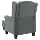 Fauteuil avec repose-pied Gris clair Tissu