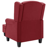 Fauteuil avec repose-pied Rouge bordeaux Tissu