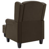 Fauteuil avec repose-pied Marron Tissu