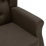Fauteuil avec repose-pied Marron Tissu