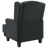 Fauteuil de massage avec repose-pied Gris foncé Tissu