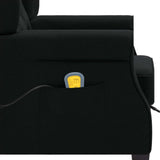 Fauteuil de massage avec repose-pied Noir Tissu