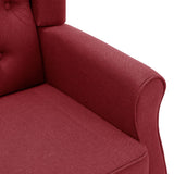 Fauteuil de massage avec repose-pied Rouge bordeaux Tissu