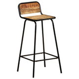 Chaises de bar lot de 2 bois de manguier solide