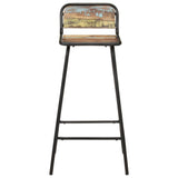 Chaises de bar lot de 2 bois de récupération solide