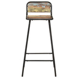 Chaises de bar lot de 4 bois de récupération solide