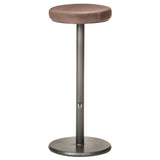 Tabourets de bar lot de 2 marron cuir véritable