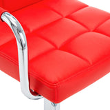 Tabourets de bar lot de 2 rouge similicuir