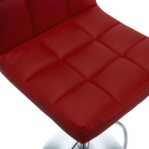 Tabourets de bar lot de 2 rouge bordeaux similicuir