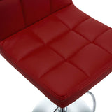 Tabourets de bar lot de 2 rouge bordeaux similicuir