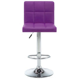 Tabourets de bar lot de 2 violet similicuir
