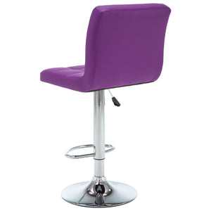 Tabourets de bar lot de 2 violet similicuir