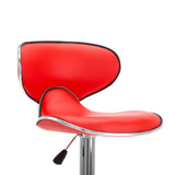 Tabourets de bar 2 pcs rouge similicuir