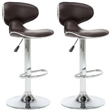 Tabourets de bar 2 pcs marron similicuir