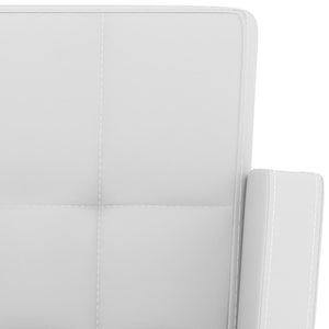 Tabourets de bar lot de 2 blanc similicuir