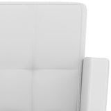 Tabourets de bar lot de 2 blanc similicuir