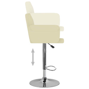 Tabourets de bar lot de 2 crème similicuir