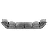 Chaise pliable de sol Gris clair Tissu