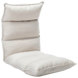 Chaise pliable de sol Crème Tissu