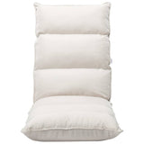 Chaise pliable de sol Crème Tissu