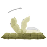 Chaise pliable de sol Vert Tissu