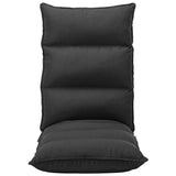 Chaise pliable de sol Noir Tissu