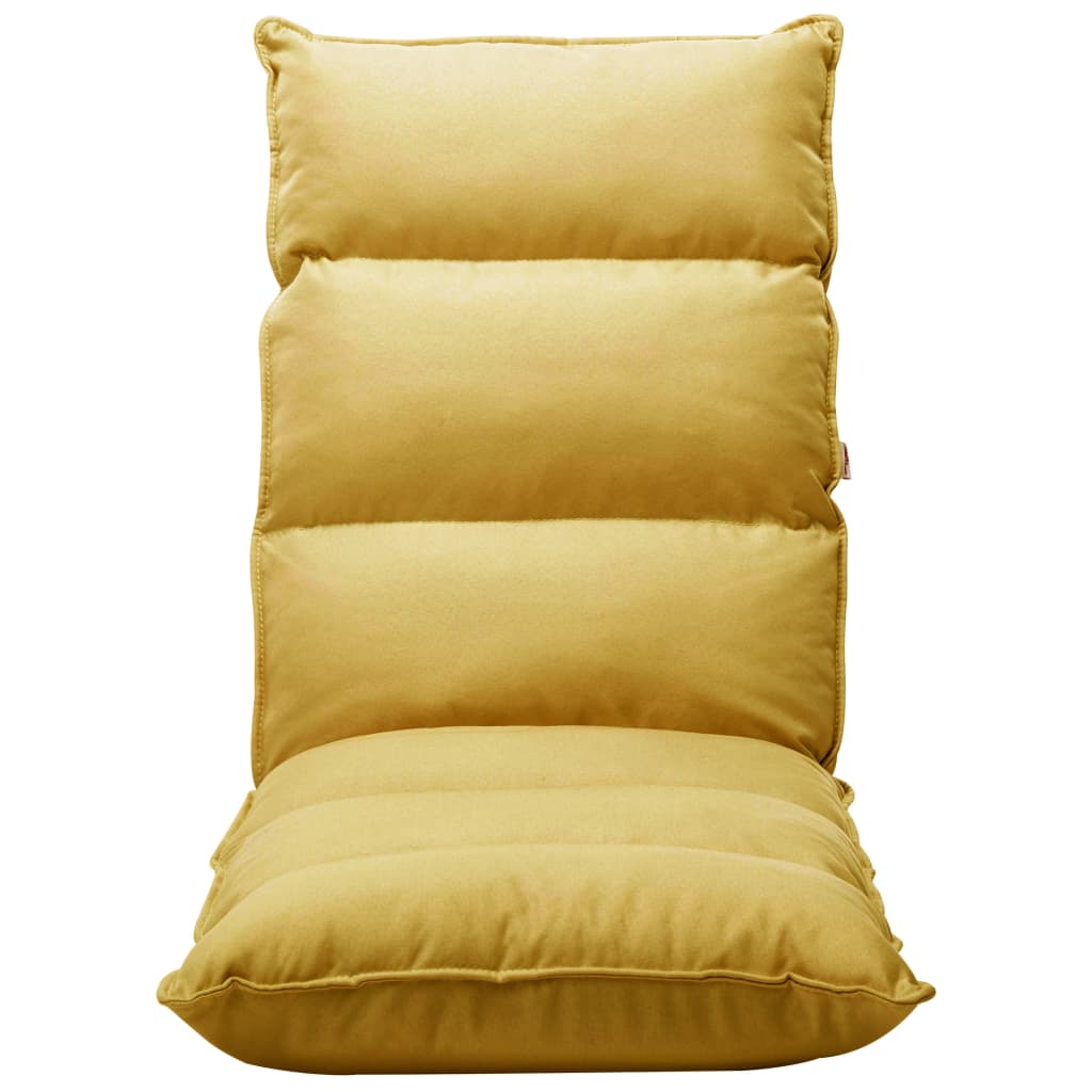 Chaise pliable de sol Jaune moutarde Tissu