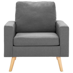 Ensemble de canapés 2 pcs Tissu Gris clair